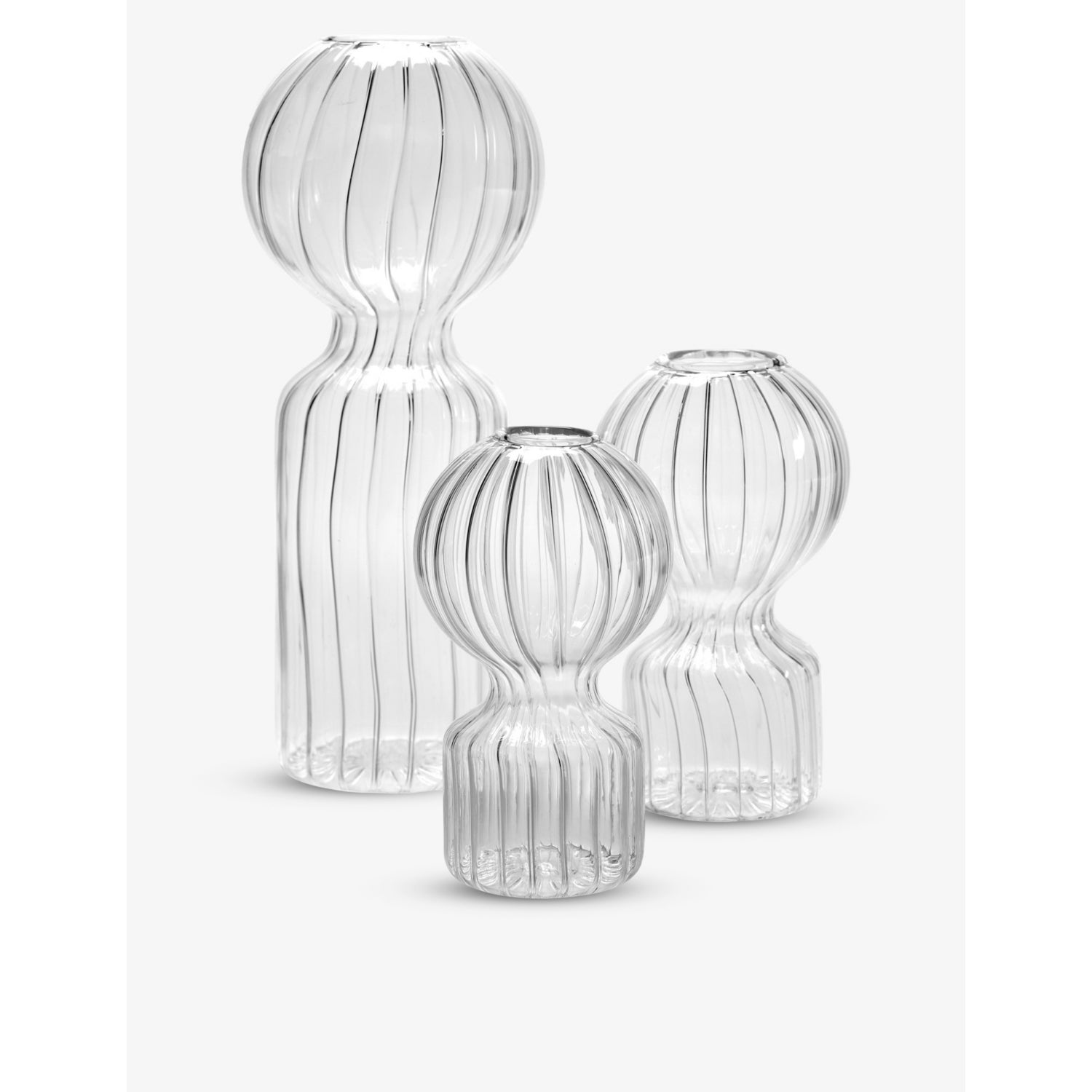 Serax Iki Doll rounded borosilicate glass vase 25cm (British brand)