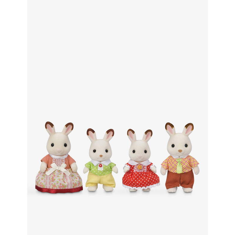 Sylvanian Families Chocolate Rabbit Family playset four-piece set (British brand)