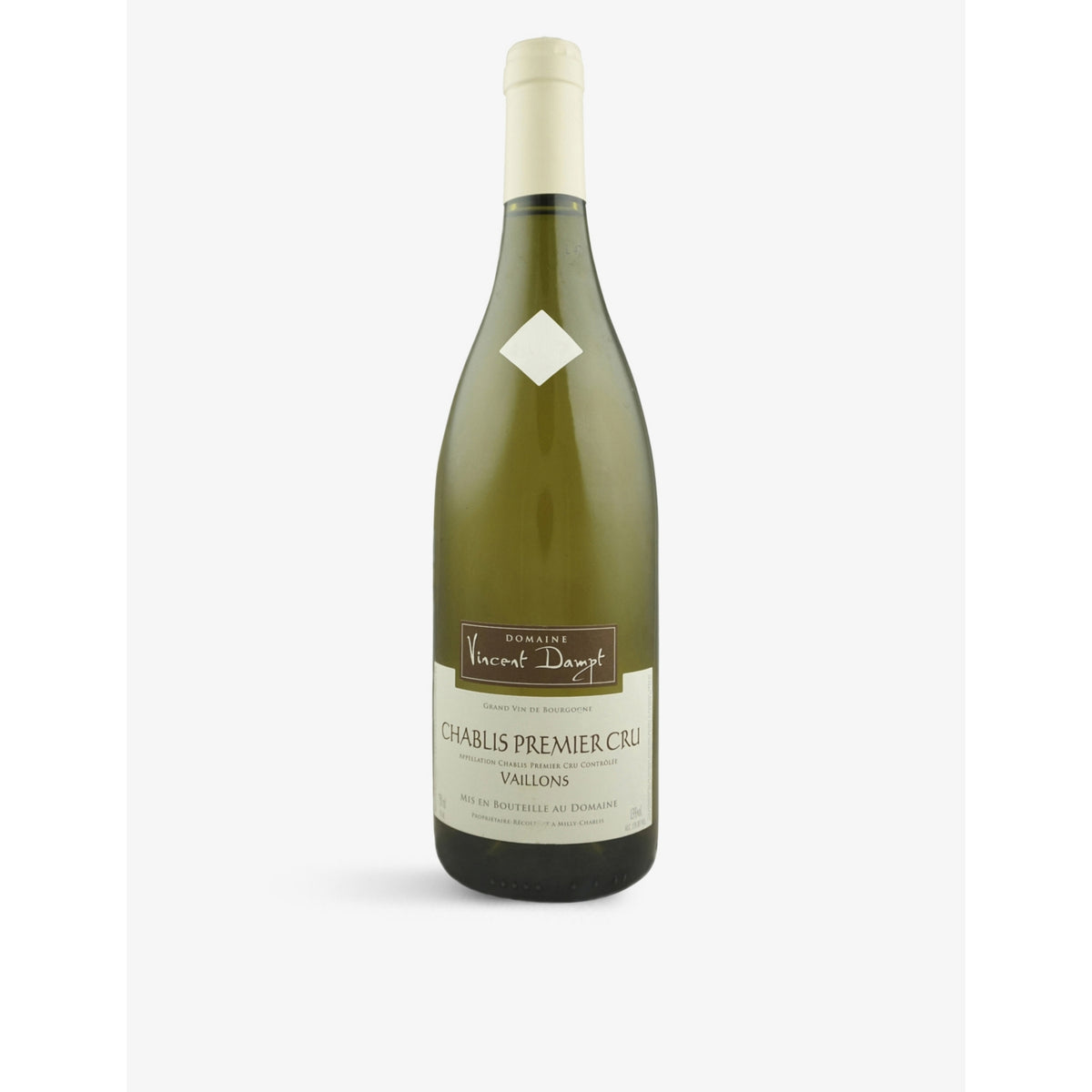 Vincent Dampt 2020 Les Vaillons Chablis 1er Cru bottle, UK version