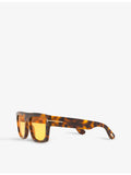 Tom Ford Fausto tortoiseshell square-frame acetate sunglasses 53mm, imported from the UK