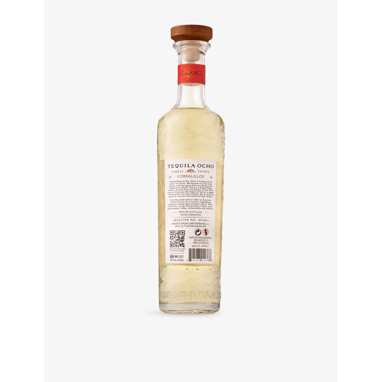 Ocho Reposado tequila 500ml, imported from the UK