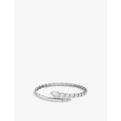 selfridges Bvlgari Serpenti Viper 18ct White-Gold Bangle Bracelet- Buy online at McGrocer