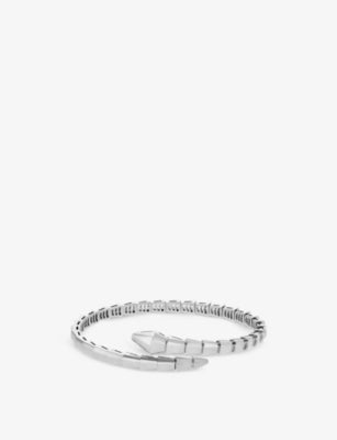 Bvlgari Serpenti Viper 18ct White-Gold Bangle Bracelet