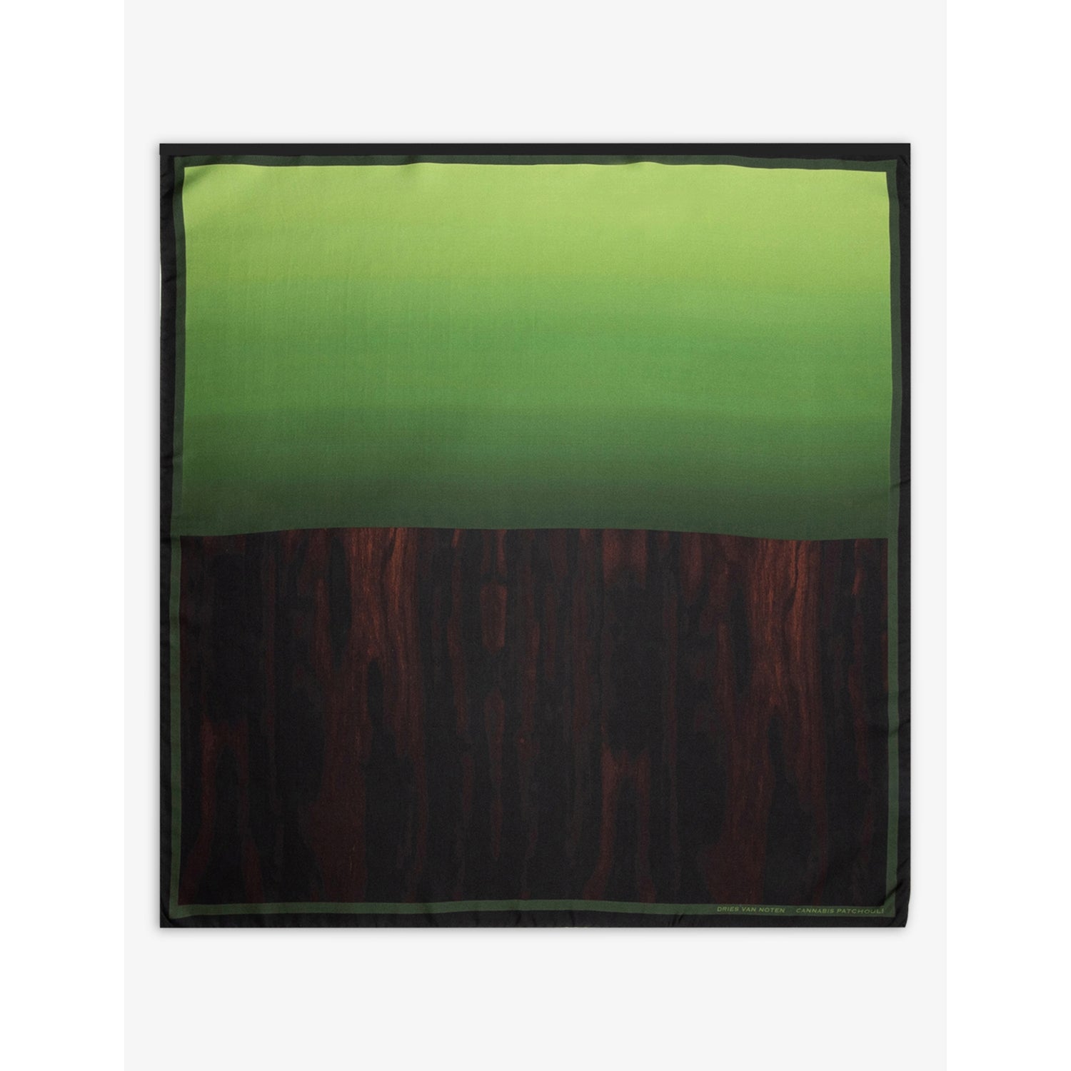 Graphic-print silk scarf - Cannabis Patchouli