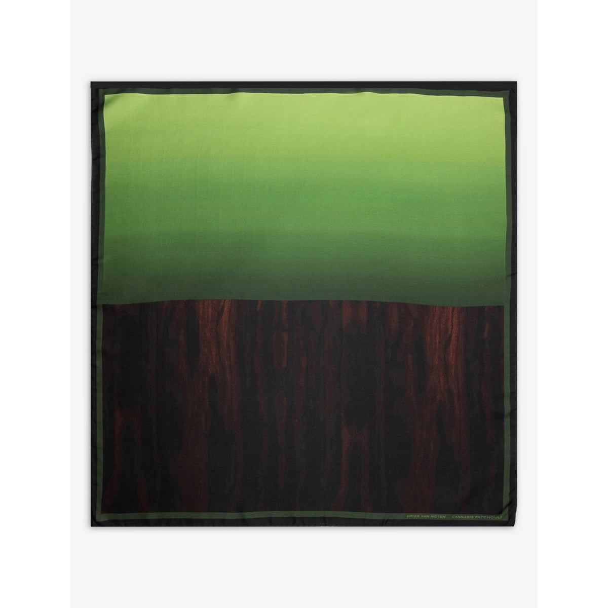 Graphic-print silk scarf - Cannabis Patchouli