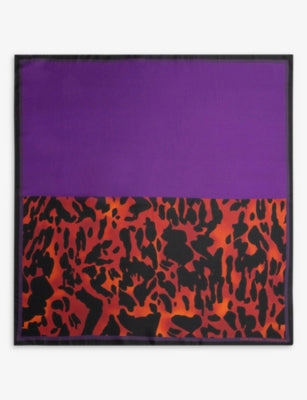 Dries van Noten Graphic-Print Silk Scarf