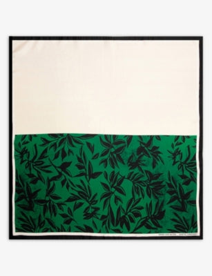 Dries van Noten Graphic-Print Silk Scarf