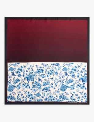 Dries van Noten Graphic-Print Silk Scarf