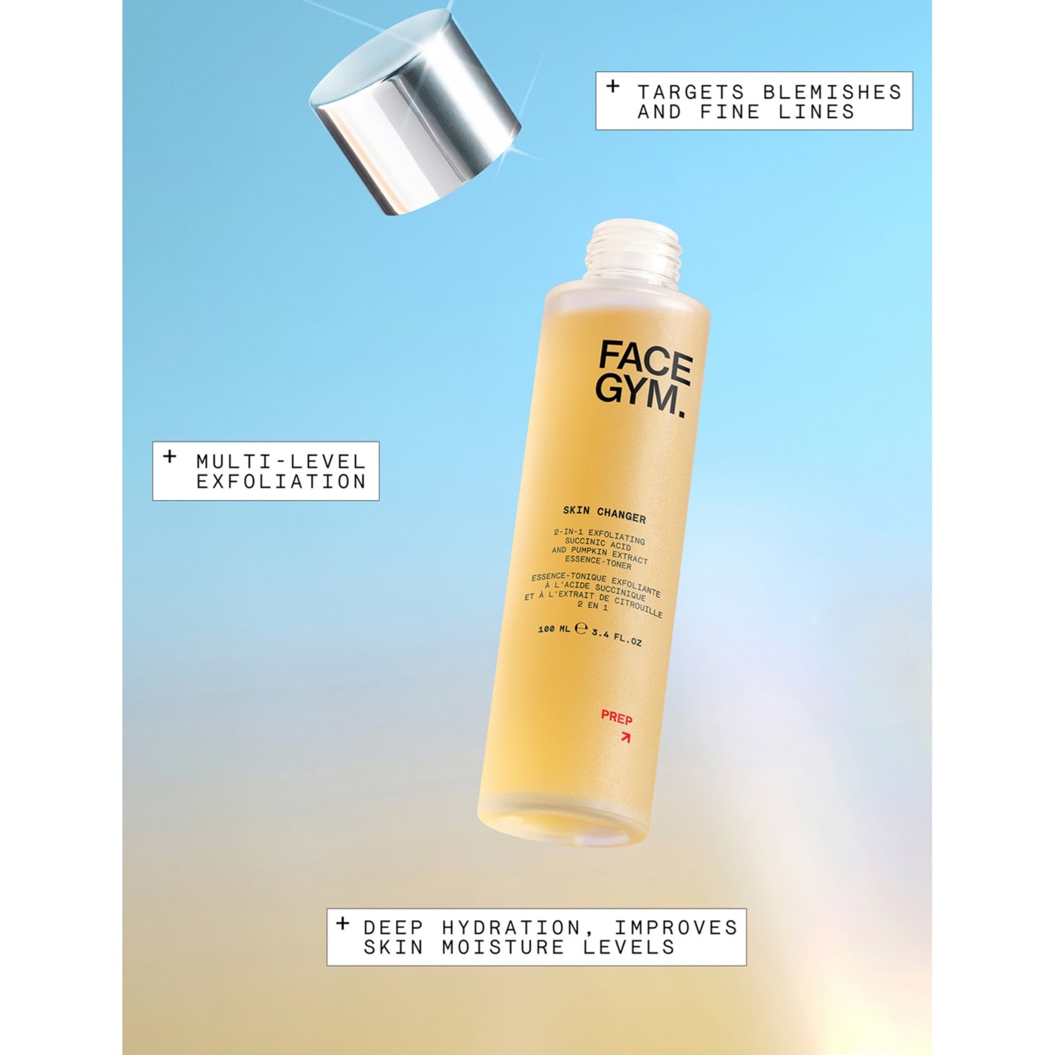 Face Gym Skin Changer Essence toner 100ml, imported from the UK
