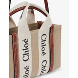 Chloé Woody mini tote bag in cotton canvas (British brand)