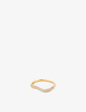 Astrid & Miyu Wave 18ct Yellow Gold-Plated Sterling Silver and Cubic Zirconia Ring 4.4mm