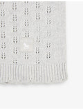 The Little Tailor pointelle-detail cotton blanket 104x93cm, UK version
