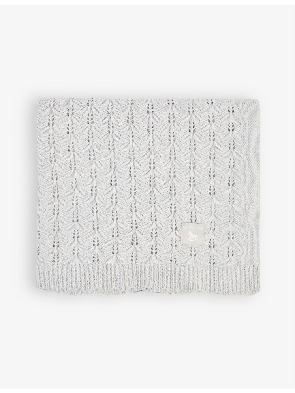 The Little Tailor pointelle-detail cotton blanket 104x93cm, UK version