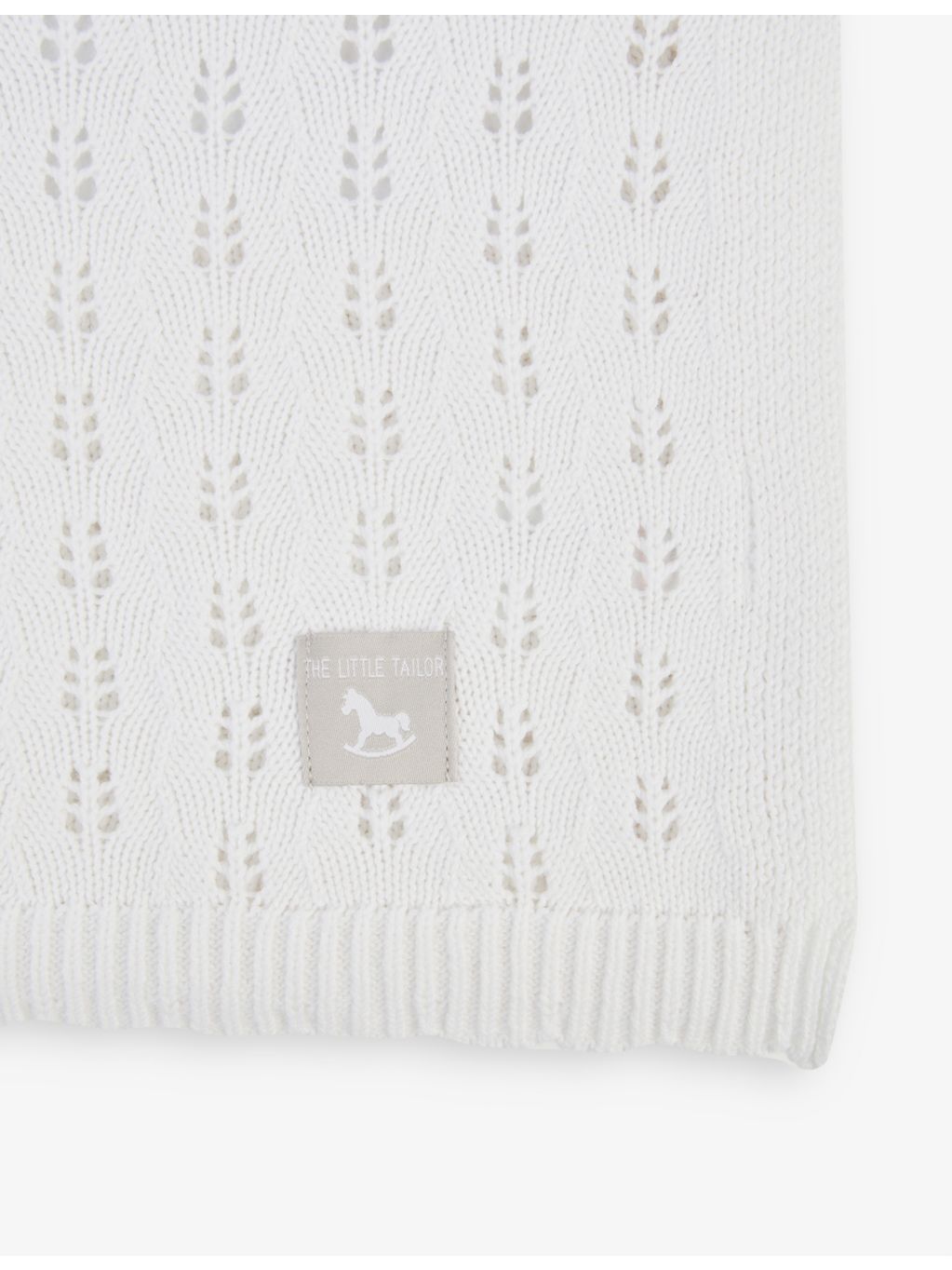 The Little Tailor pointelle cotton blanket 104 x 93cm, UK version