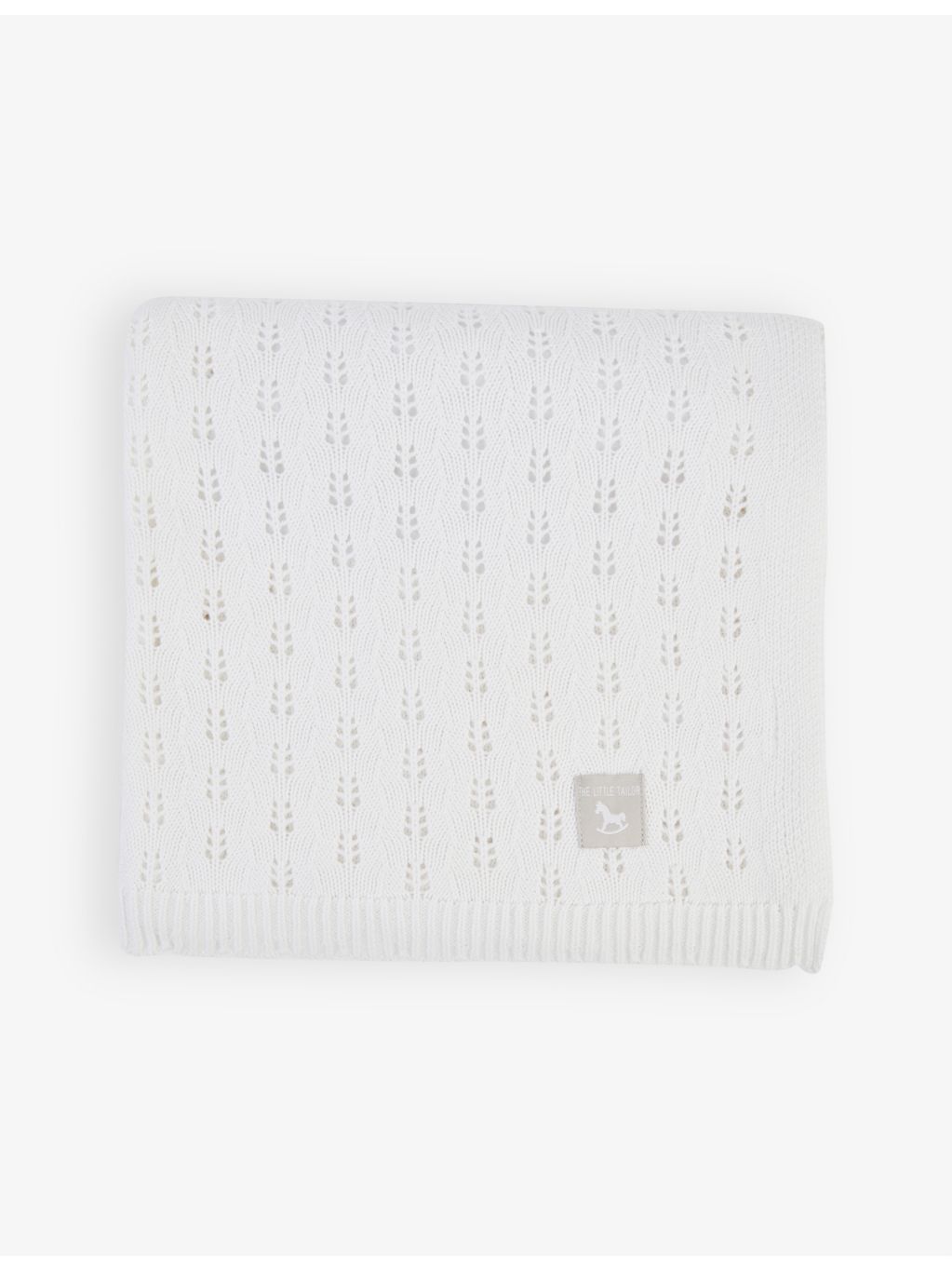 The Little Tailor pointelle cotton blanket 104 x 93cm, UK version