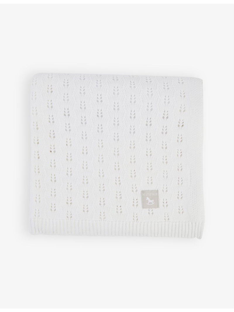 The Little Tailor pointelle cotton blanket 104 x 93cm, UK version
