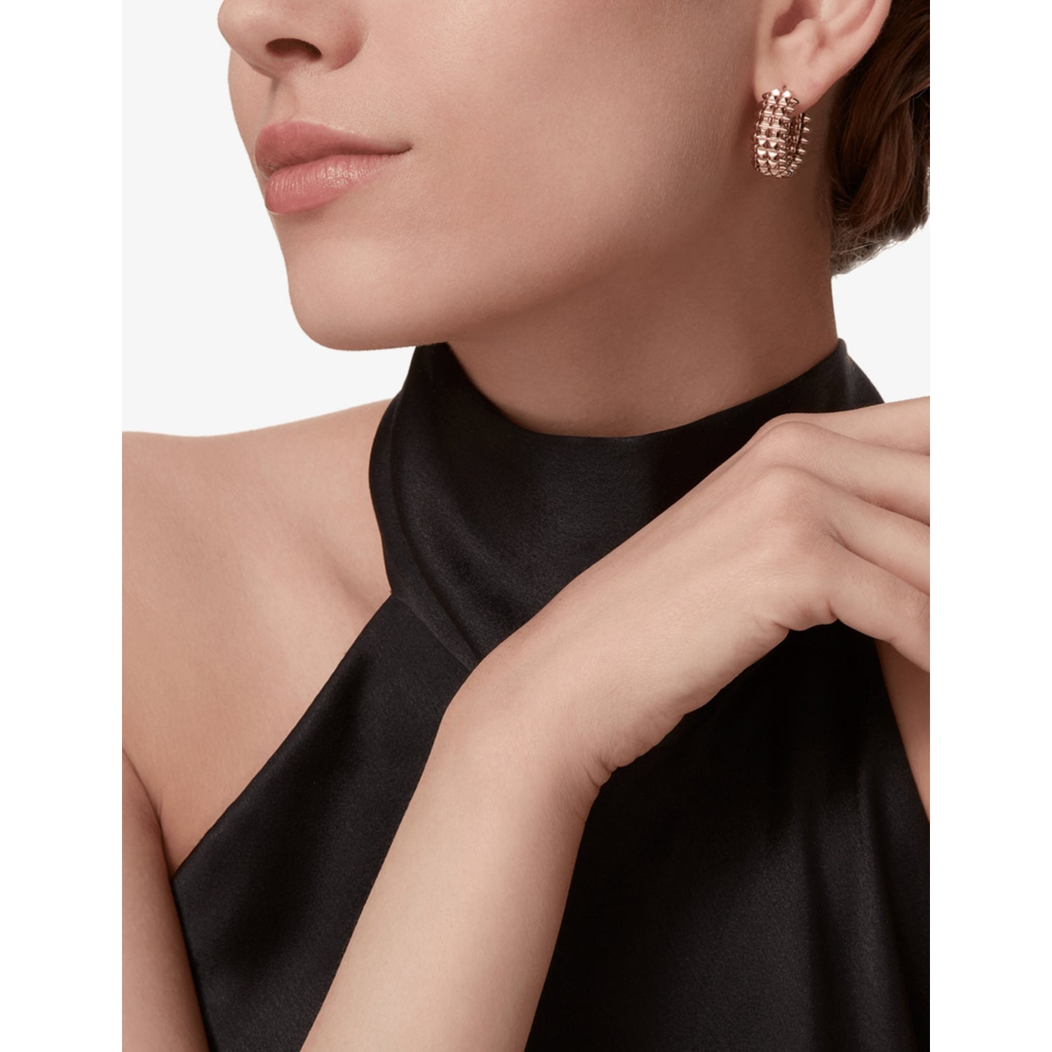 Cartier 18ct rose-gold hoop earrings, imported from the UK