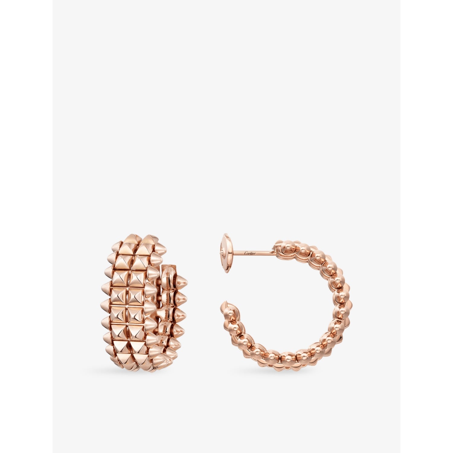 Cartier 18ct rose-gold hoop earrings, imported from the UK