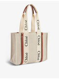 Chloé Woody medium cotton-canvas tote bag, UK version