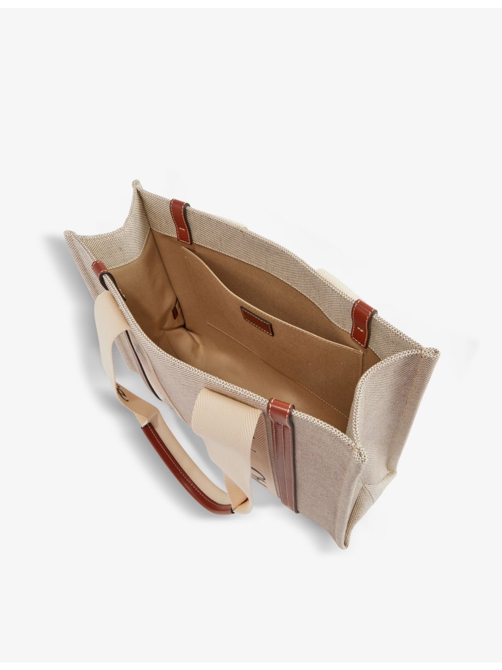 Chloé Woody medium cotton-canvas tote bag, UK version