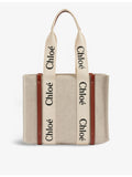 Chloé Woody medium cotton-canvas tote bag, UK version