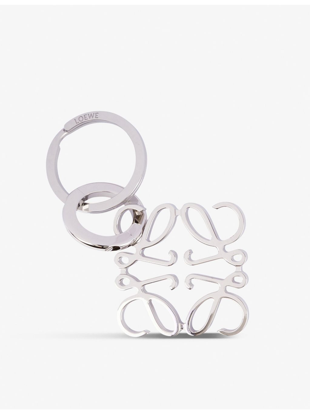 Loewe brass keyring with Anagram charm, imported from the UK