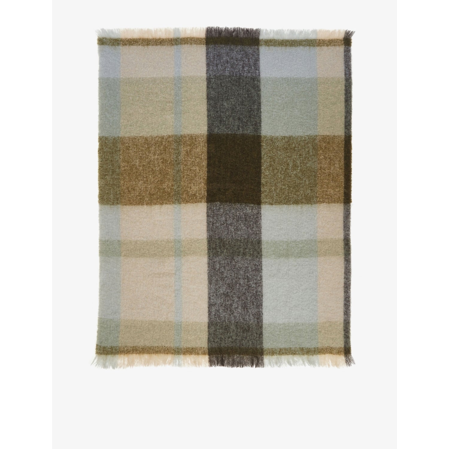 Soho Home Curtis check-print mohair blend throw 172 x 130cm - British product