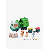 Bluey garbage truck toy 14cm with Bluey and Bingo figures (British brand)