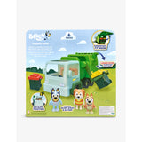 Bluey garbage truck toy 14cm with Bluey and Bingo figures (British brand)