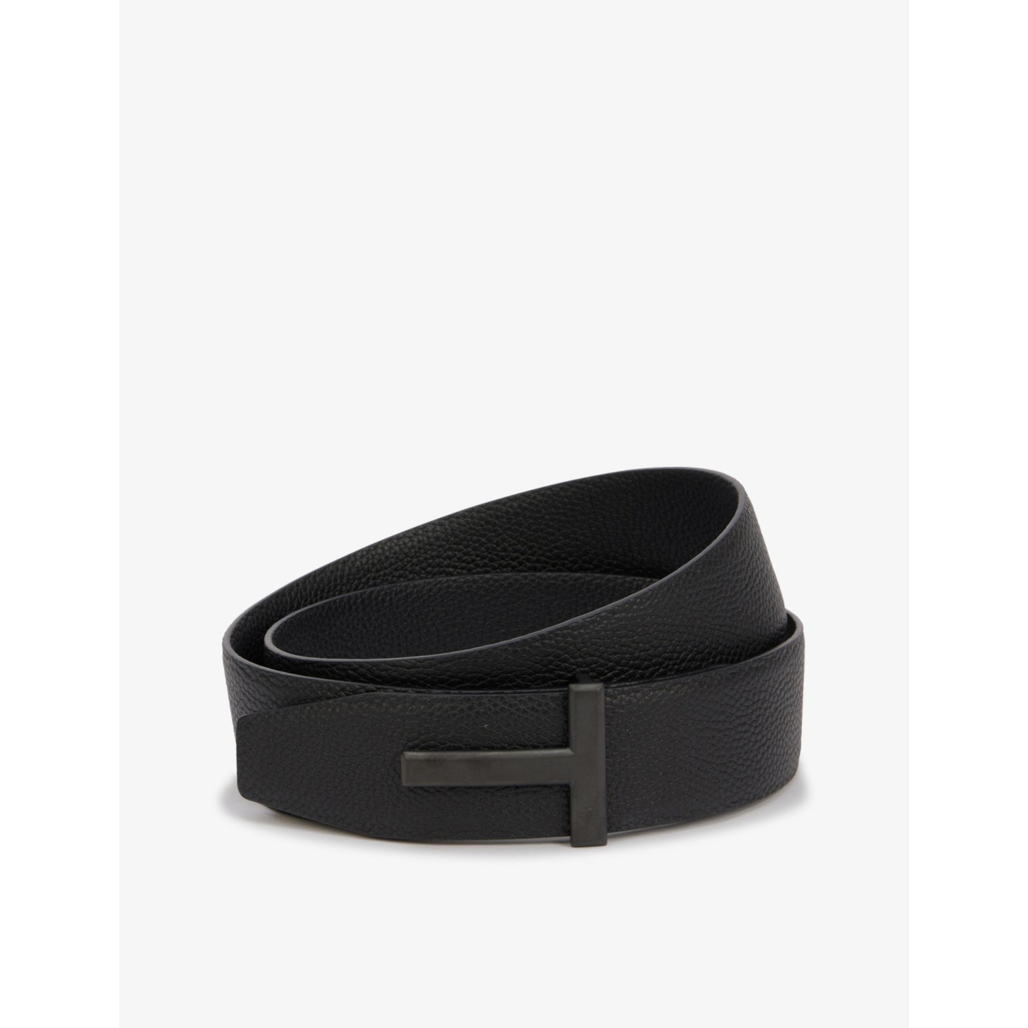 Reversible brand-plaque leather belt - 28