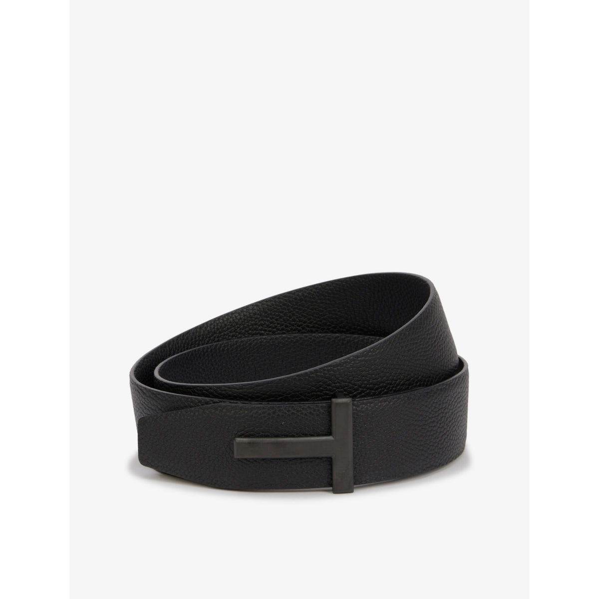 Reversible brand-plaque leather belt - 28