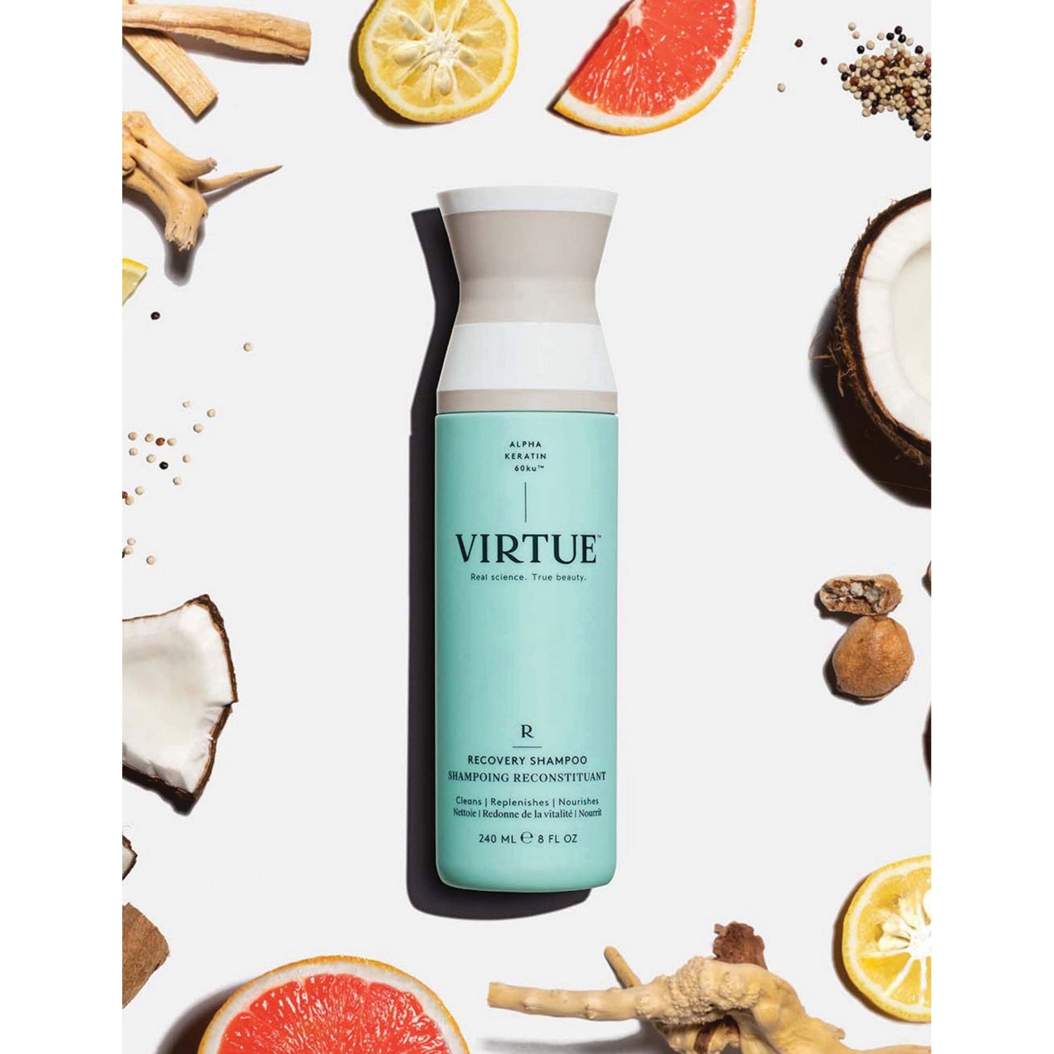 Virtue Recovery shampoo 240ml (British brand)