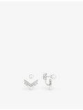 Chaumet Aigrette single pearl earring in white gold, imported from the UK