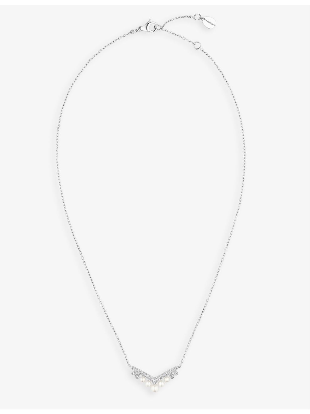 Chaumet Akoya pearl pendant necklace 18ct white gold - British product