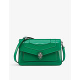 Serpenti Forever East-West leather shoulder bag - BLACK