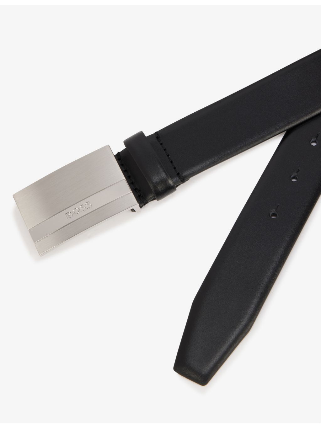 BOSS engraved leather belt 97cm, UK version
