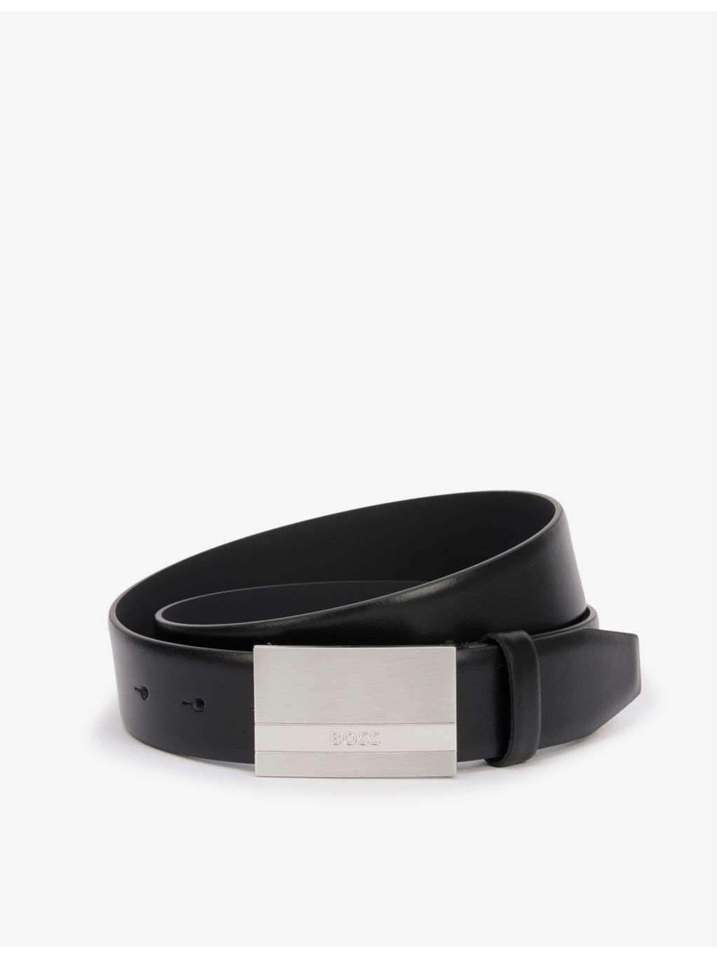 BOSS engraved leather belt 97cm, UK version