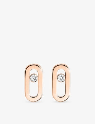 Messika 18ct gold diamond earrings 0.03ct - British product