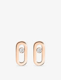 Messika 18ct gold diamond earrings 0.03ct - British product