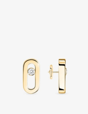 Messika 18ct gold diamond earrings 0.03ct - British product