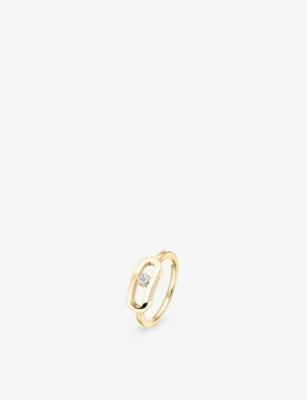 Messika Move Uno 18ct rose gold diamond ring, UK version
