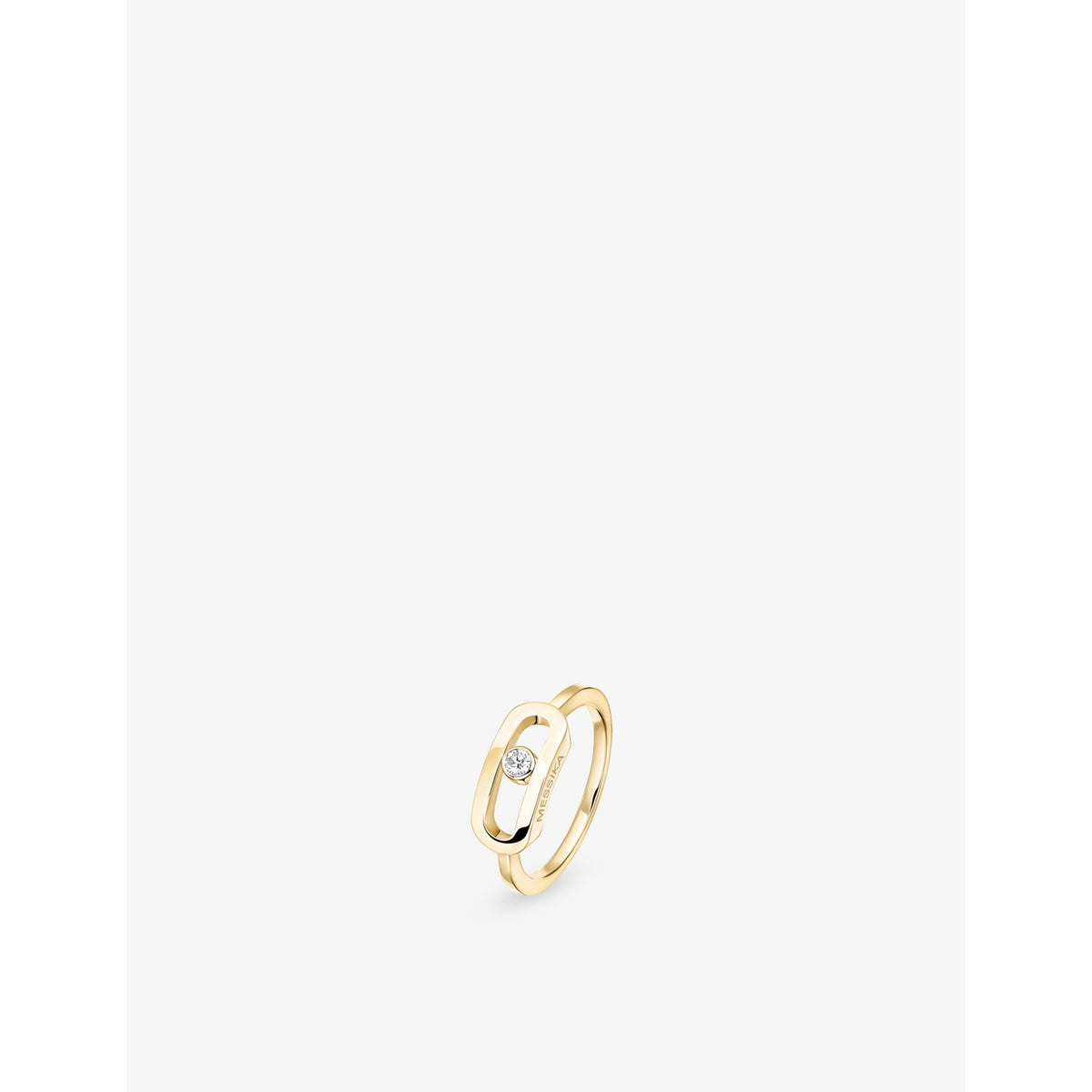 Move Uno 18ct gold and diamond ring - ROSE GOLD - 53mm