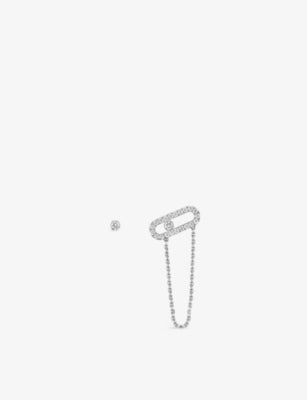 Messika Move Uno 18ct Gold and Diamond Chain and Stud Earrings