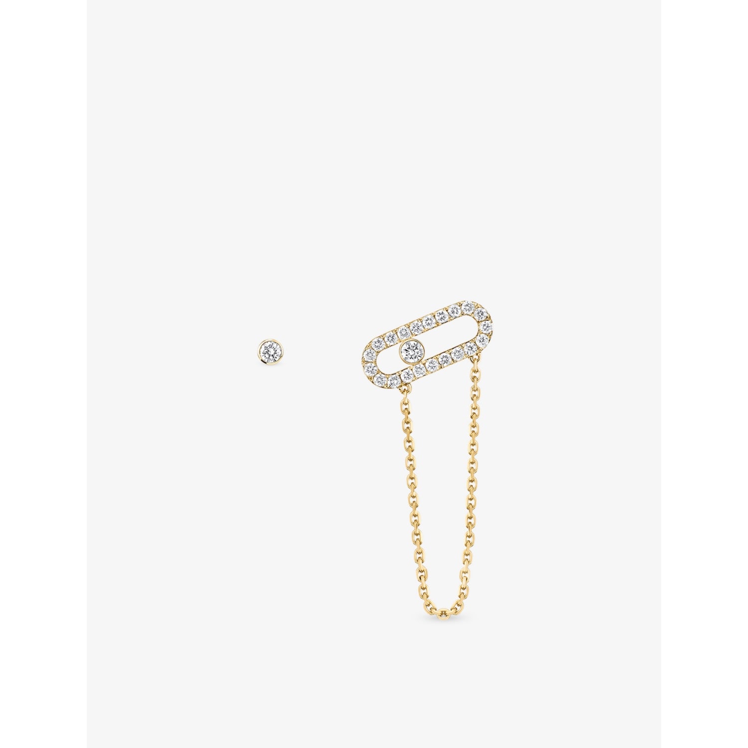 Messika Move Uno 18ct gold and diamond chain and stud earrings