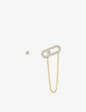 Messika Move Uno 18ct gold diamond chain and stud earrings (British brand)