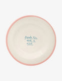 Laetitia Rouget ceramic plate French Kiss hand-painted 20cm, UK version