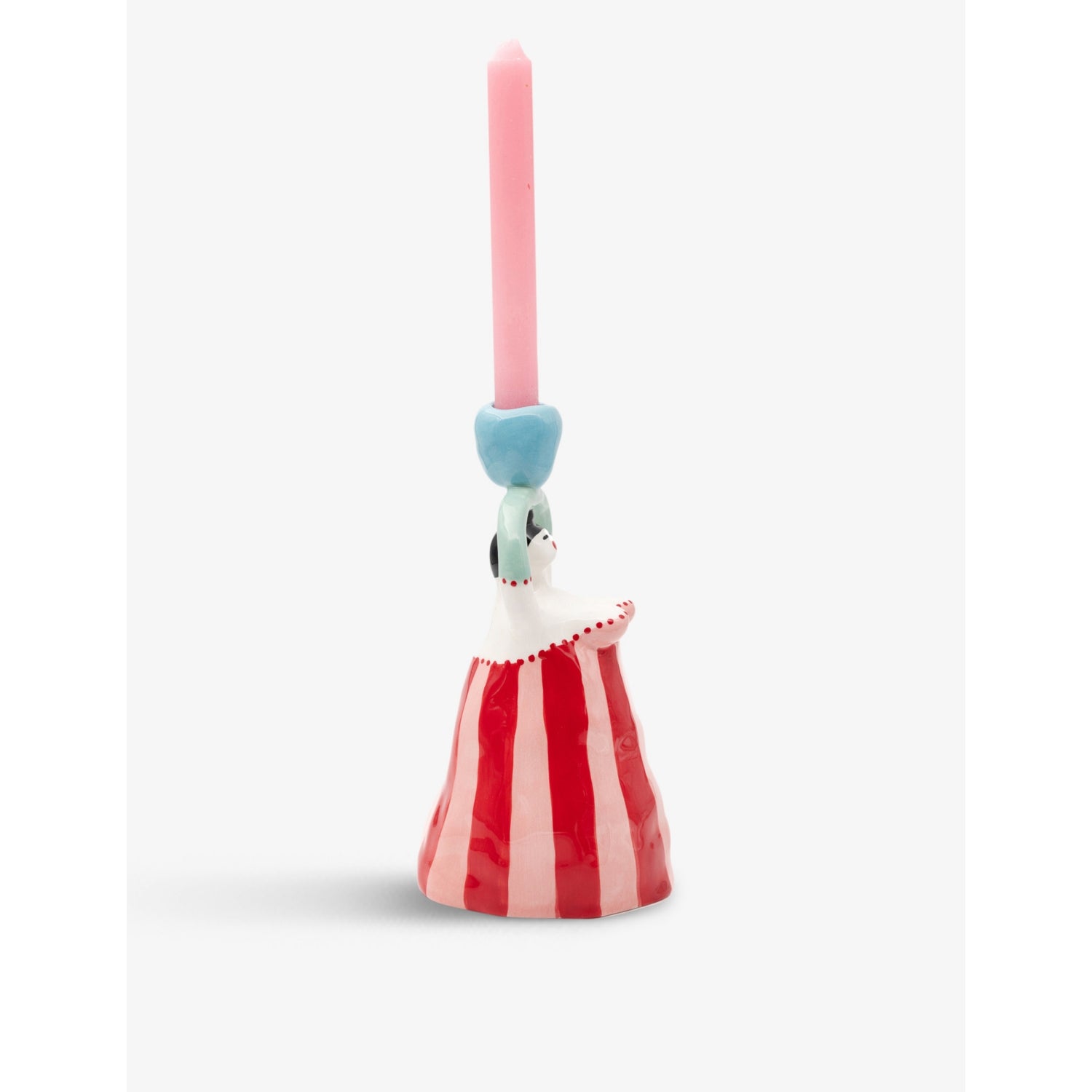 Laetitia Rouget Claudia hand-painted ceramic candleholder 25cm, UK version