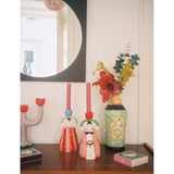 Laetitia Rouget Claudia hand-painted ceramic candleholder 25cm, UK version