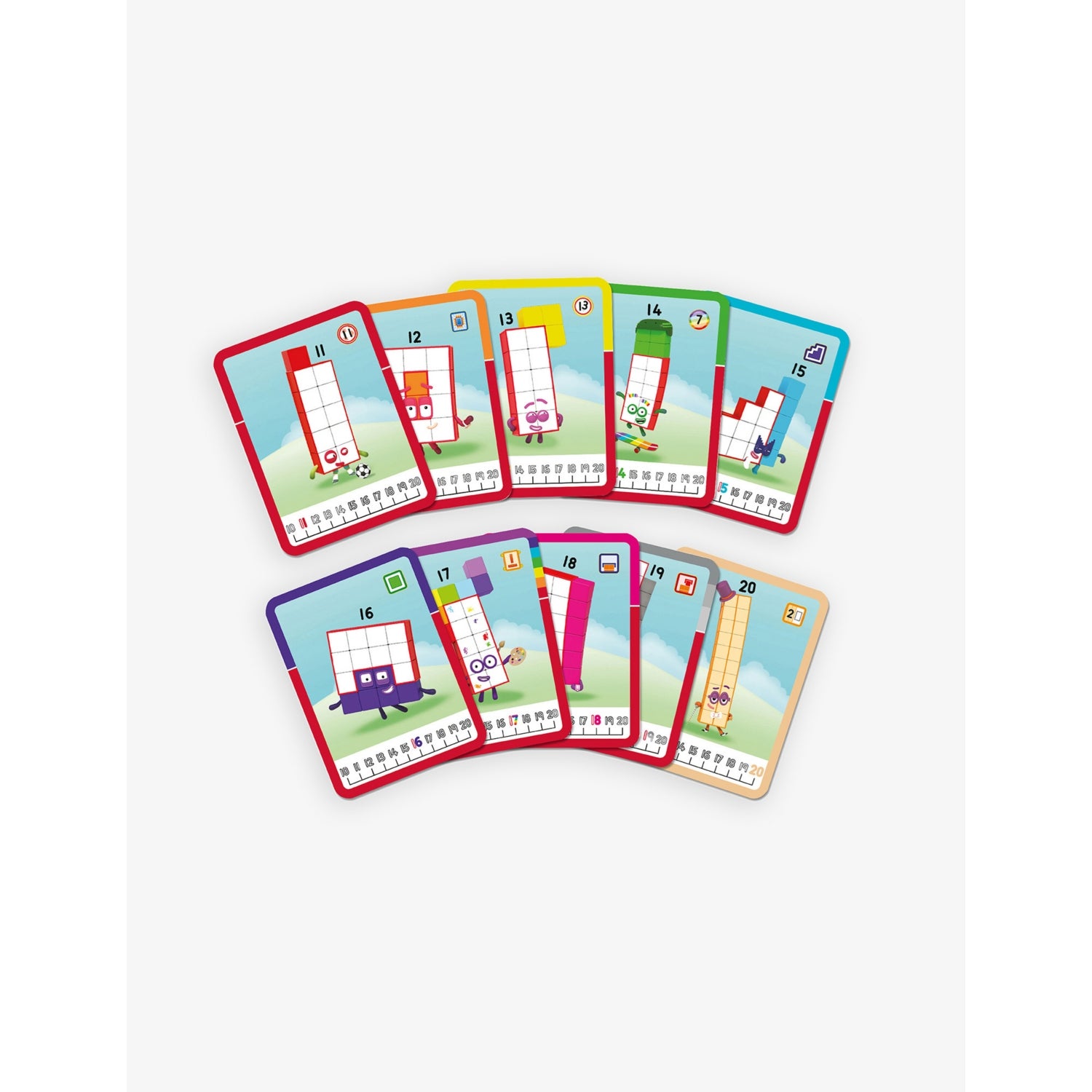 Numberblocks MathLink Cubes 11-20 activity set, UK version