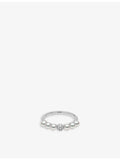 Yoko London 18ct white gold Akoya pearl diamond ring (British brand)